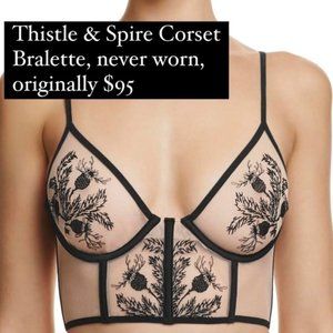 Thistle & Spire Embroidered Corset Bralette (Never Worn)